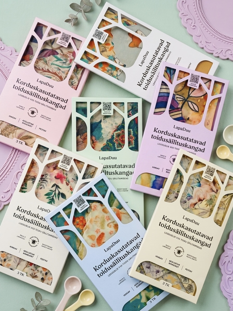 LapaDuu beeswax wraps for Food Preservation (Lavender Field Breeze) - Image 3