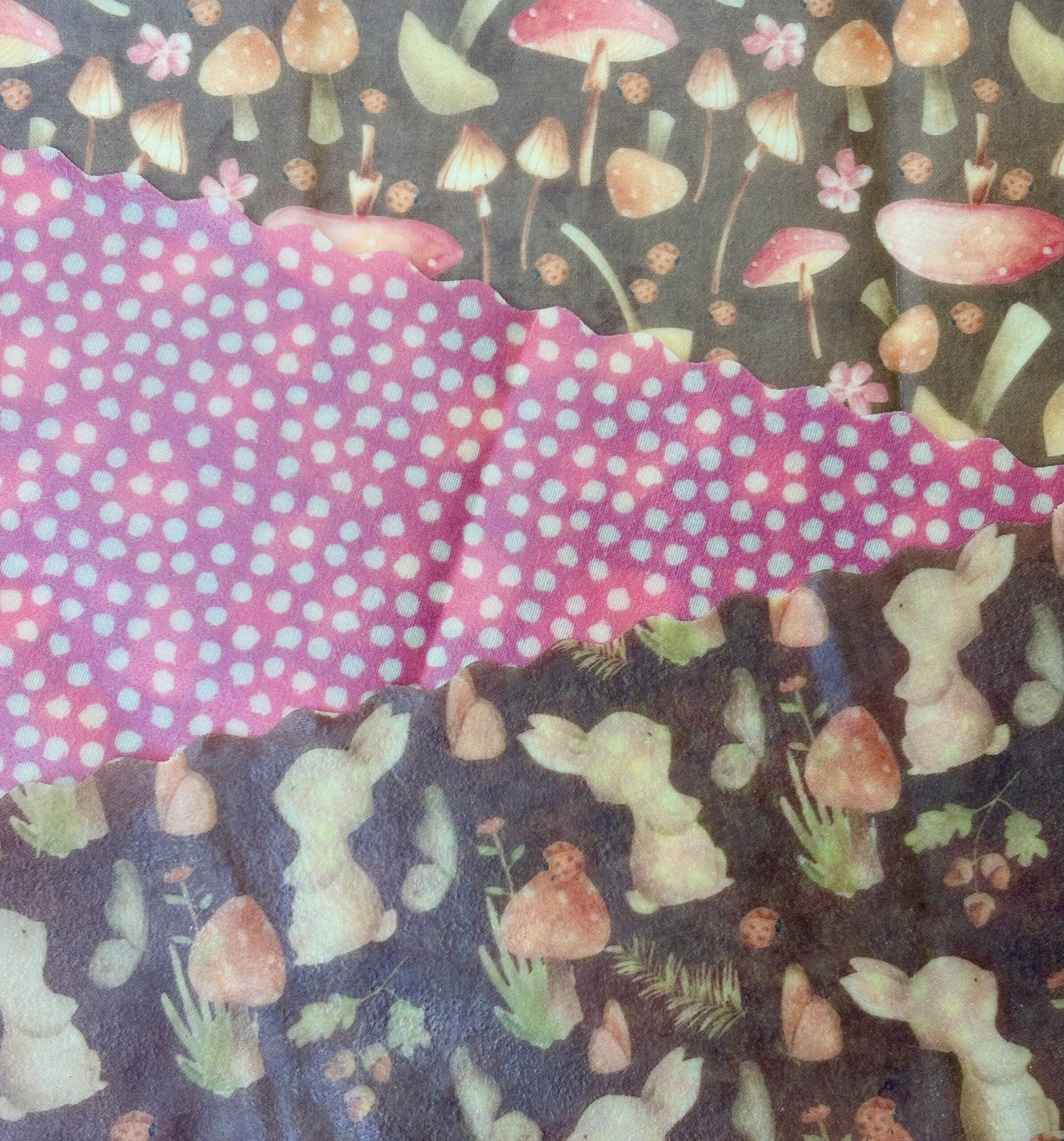 Beeaswax wrap set with mushrooms